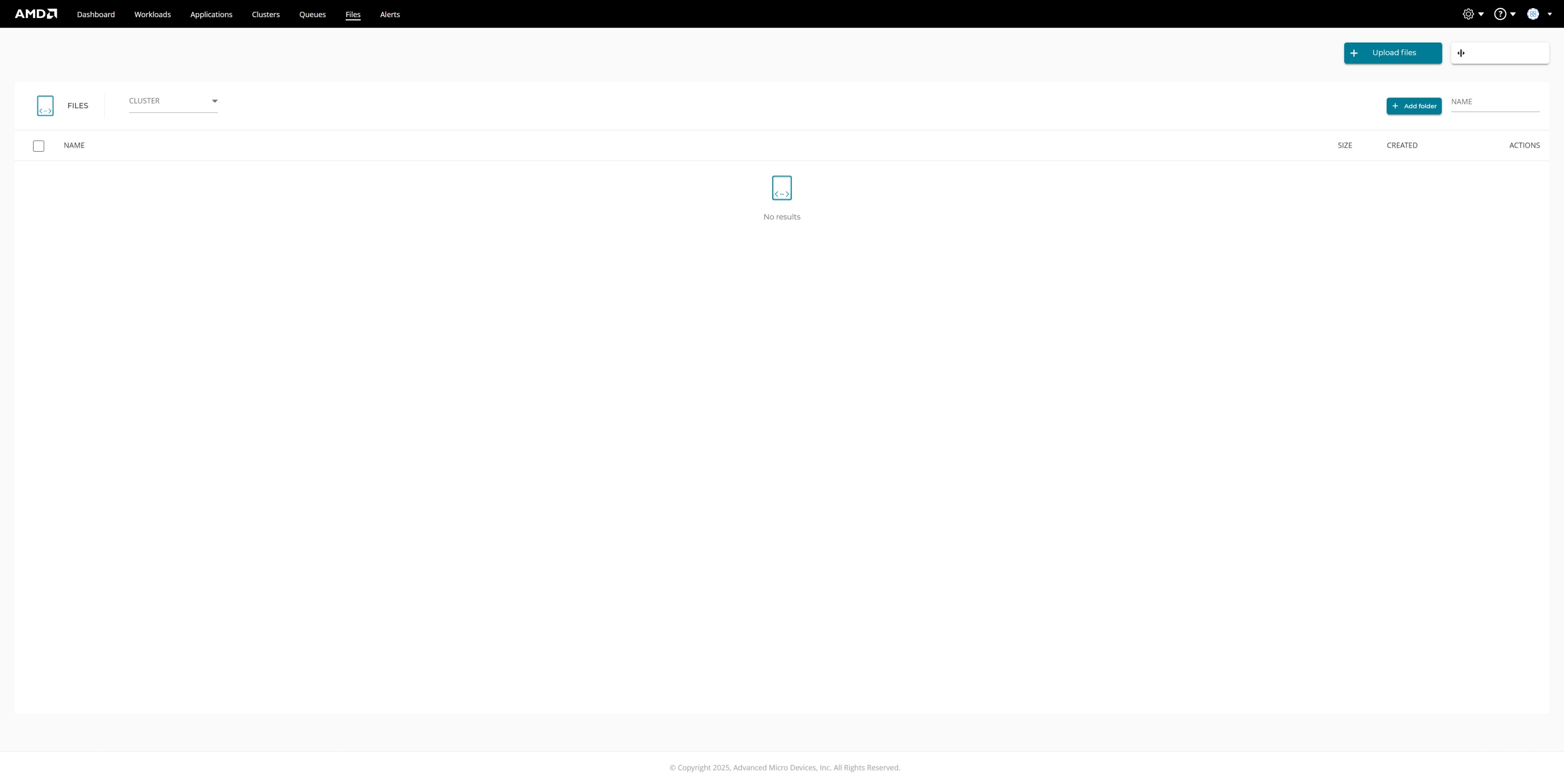 User files page